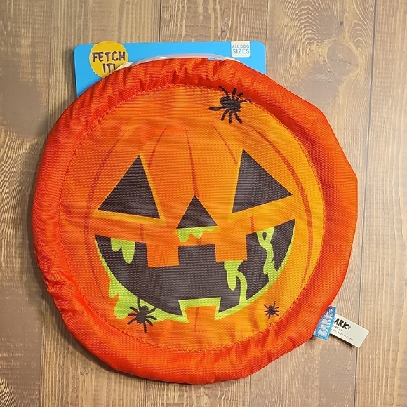 Bark Other - Orange Pumpkin Flying Disc Dog Toy